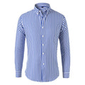 RNSHANGER Korean Long Sleeve Striped Shirt Men Clothing Simple Slim Business Casual Blouse Plus Size 5XL Work Men Shirts