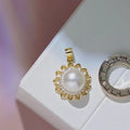P1518 10-11mm DIY Natural  Freshwater Pearl Charm Pendant Necklace Accessory 925 Sterling Silver Jewelry for Women Without Chain