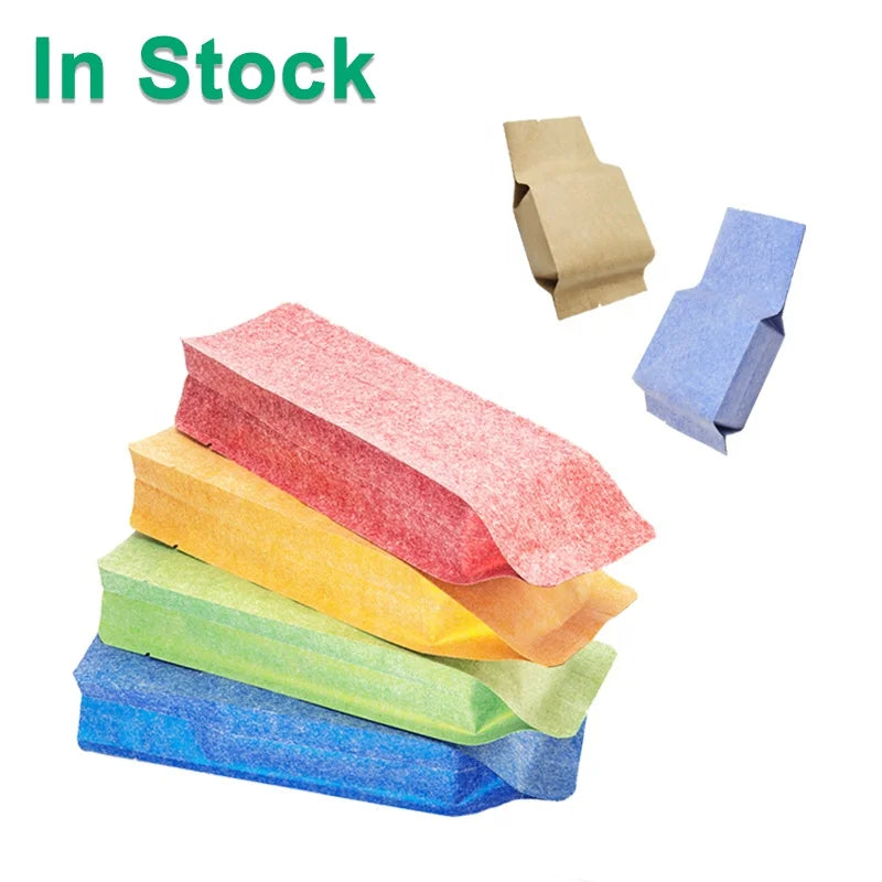 Black White Gold Blue Pink Brown Yellow Color Heat Seal Foil Aluminized Silk Cotton Paper Tea Packaging Side Gusset Bag MegaBDM
