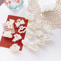 4 cm Bulk White Plastic Hairgrips Hair Claws Clamp Accesouries Catcher Accessories Small Pearl Mini Beads Beaded Claw Clips