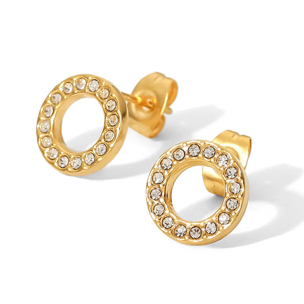 earrings wholesale gold plated 2022 latest piercing statement tiny earring korean zirconia stud fashion jewelry earrings