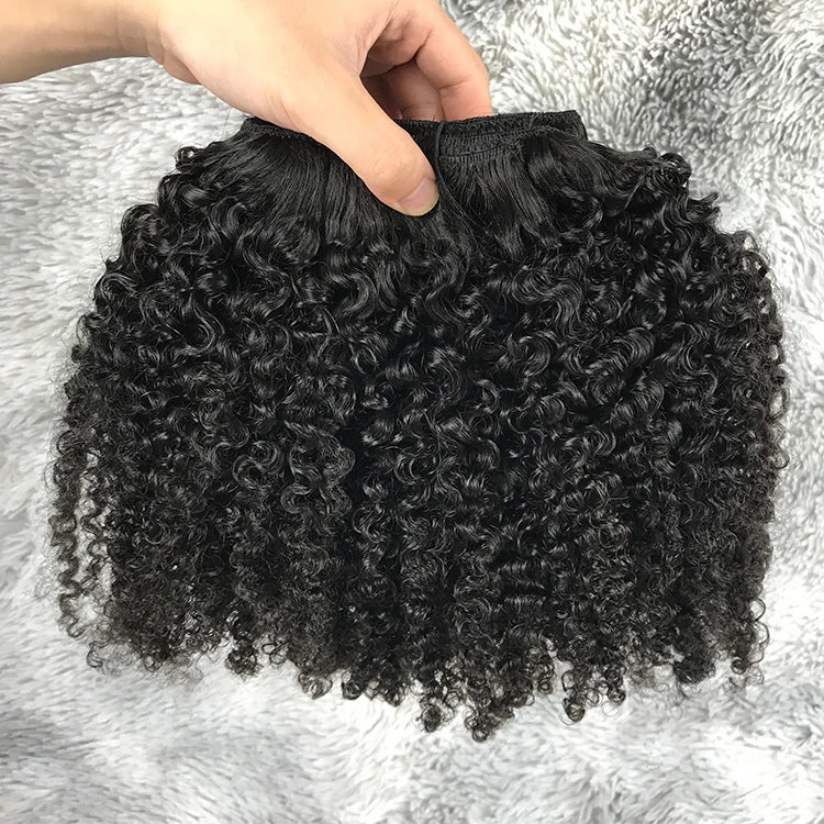 14-26 Inches Raw Burmese Hair 7 Pieces Burmese Curly Clip in Hair Extension Water Jerry Curly Clip Ins