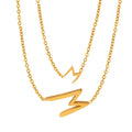 Minimalist Jewelry Necklace 18k Gold Plated Initial Letter Necklace Women