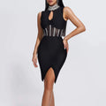 Women's Elegant Black Dress for Club Wear Elegant Black Dress for Women