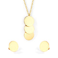 Fashion Stainless Steel 18k Gold Necklace  Small Ball Chain Jewelry Set Women Wholesale Jewelry Supplies