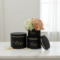 AM-GPA33 Ammy 3-in-1 Round PVC Gift Box Large Round Bouquet Packaging for Fresh Flowers Art Paper Wrapping Empty Box