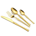 Luxury Fork Spoon Knife Set Stainless Steel Waist Handle Flatware Set for Wedding