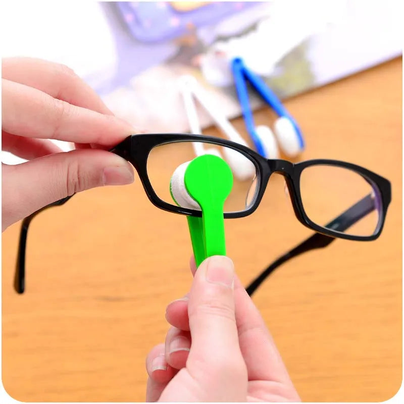 Epsilon Portable Multifunctional Glasses Cleaning Rub Eyeglass Sunglasses Spectacles Microfiber Cleaner Brushes Keyring Tools