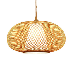 Bamboo Wicker Rattan Lantern Pendant Lights Southeast Asia LED Pendant Lamp Modern Tea Room Lamp Nordic Japanese Tatami Lamps