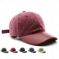 New 3D Embroidered Brim 6 Panel Baseball Cap Custom Logo Washed Distressed Street Style Image Dad Hats