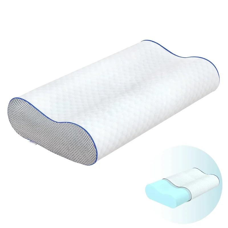 Best Sale King Queen Adults Hotel Luxury Therapy Neck Pain Support Sleeping Contour Gel Memory Foam Pillow Customized Color Logo