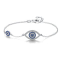 Luster Fashionable 925 Silver  Eye Gold Plated Evil Bracelet Sterling Silver for Women
