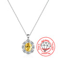 Wholesale 2 Carat S925 Sterling Silver Pendant Necklace VVS1 Moissanite Cham Diamond for Wedding Engagement Anniversary Gifts