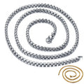 New Stainless Steel Link Chain Unisex Necklace Customized for Men Women Jewelry Accessories Gold Plated Classic Simple Necklace