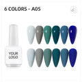 JTING Free Sample Design OEM/ODM Free Custom Uv Gel Nail Polish Set 6 Color Set Box Nail Gel Polish Professional Nail Supplier