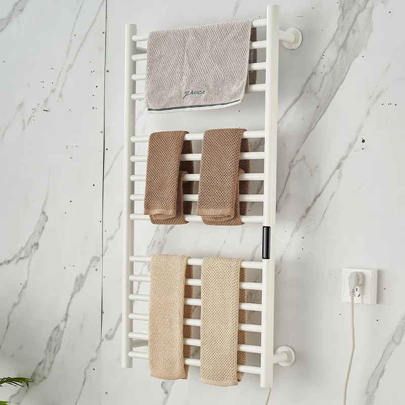 Heated Wall-Mounted Stainless Steel Towel Rack for Bathroom Warmer Rail Design Electric Rail Towel Rack