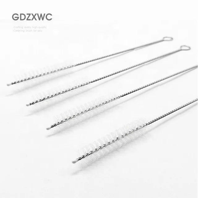 Trending Kitchen Gadgets 2023 165-mm 125-mm Multifunctional Stainless Steel Straw Brush PBT Bristles Cleaner