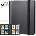 MIO Lightweight 4-Pocket PP Leather Strap Card Binder Waterproof Plastic Photo Trading Card Holders