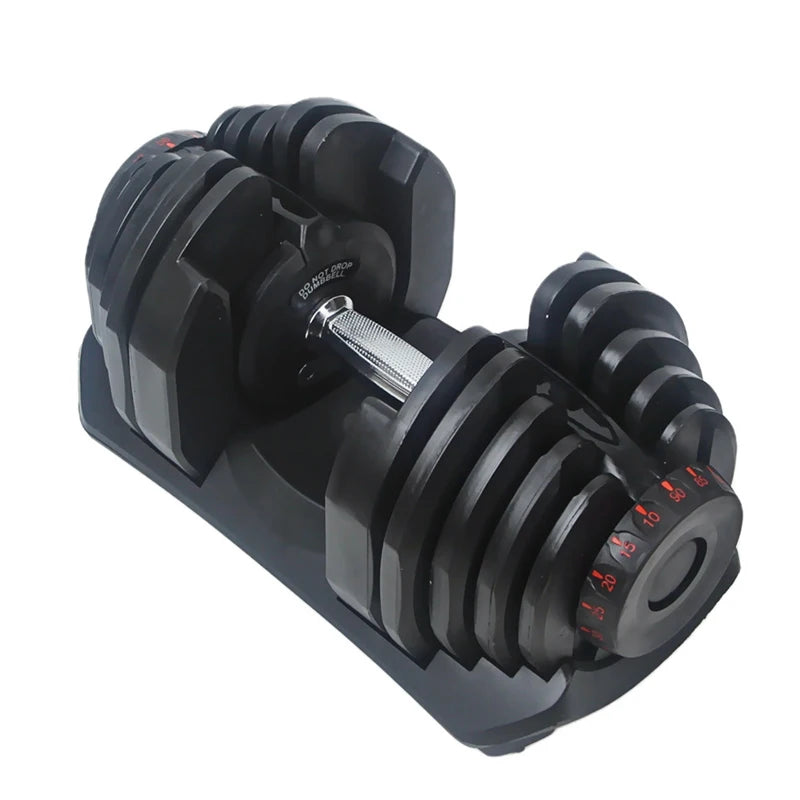 Portable Adjustable 40kg Steel Rubber Dumbbell for Home Gym Training Unisex Fitness