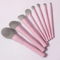 Fluffy Synthetic Face Highlighter Angle Foundation Wholesale High Quality Private Label Vegan Custom Pink Makeup Brushes