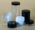 Custom 100ml 200ml 500ml Clear Customized Color Wide Mouth Cosmetic Containers Plastic Pet Jar for Mascara Lipstick Loose Powder
