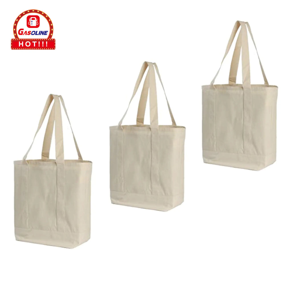 Promotion Custom logo Printed Gorcery Packaging Large Natural Organic Shopping Cotton Canvas Tote Bag