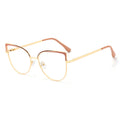 Computer Lady Cat Eye Glasses Metal Frame Anti Blue Light Glasses Blue Blocking Blocker Eyeglasses Optical Frames