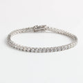 Classic 3mm Diamond Cubic Zircon 925 Sterling Silver Iced Out Tennis Bracelet Hiphop Chain Women Jewelry