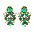 2022 New Arrival Premium Dinner Party Jewelry Exaggerated Design Colored Diamond Earrings for Women Girls