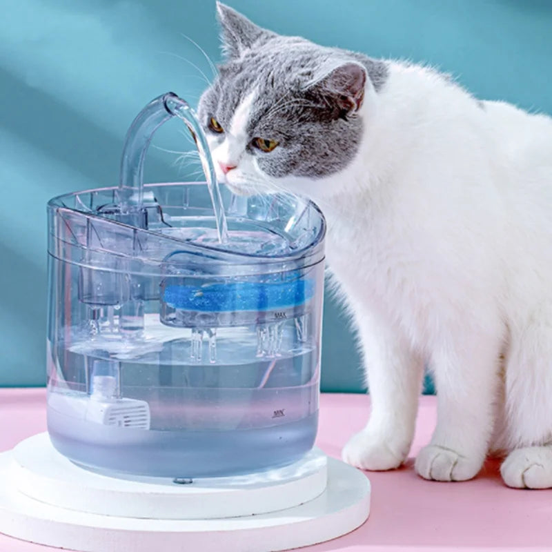 Cat Dog Eco-Friendly PP Non-Automatic 1.8L USB Powered Drinking Fountain Circulating Filter Pet Waterer