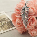 Wholesale 925 Sterling Silver Jewelry Color Cz Stones Feather Fine Pendant Necklace for Women
