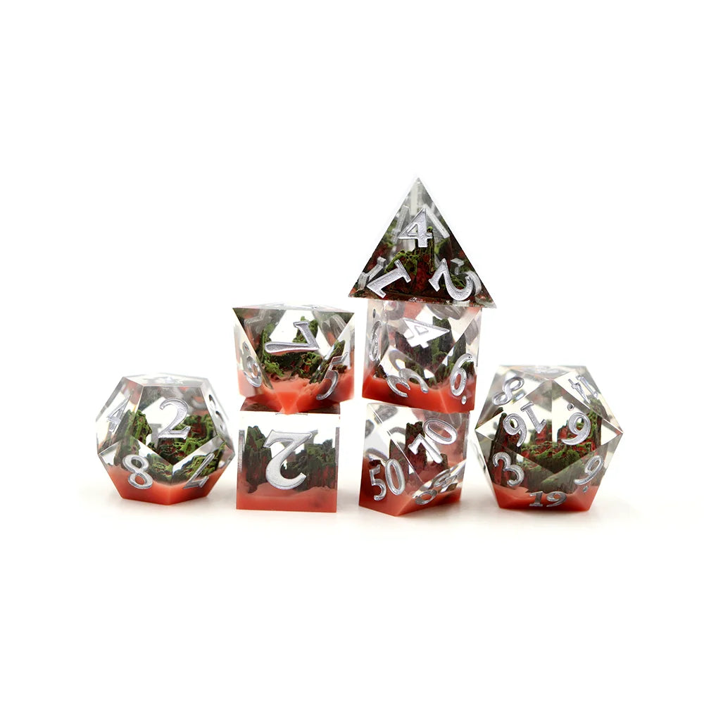 Polyhedral Custom Bulk Rolling D4 D6 D10 D12 D20 Dices Dnd Resin Dice sharp Edge Dnd Dice Set for Table Games