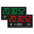 Modern Big Digital Number Indoor Temperature Display LED Large Electronic Calendar Clock for Home Office Living Room Wall Decor