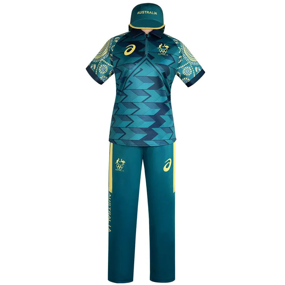 Unisex Australian Breakdancer Dancer Cosplay Suit 2024 Sportswear Hat Pants Women Men CARR-039