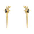 Original Design 18K Gold Plated Brass Jewelry Piercing Irregular Octagon Star Drop Ear Studs for Women Gift Earrings E221484