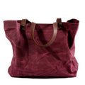 2023 Wholesale Fashion Women Girls All Seasons Waxed Canvas Cotton Portable Hip-Hop Tote Beach Casual Bags