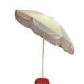 Outdoor Tropical Stainless Steel Macrame Beach Umbrella with Fringe for Hotel & Park Use