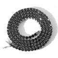 Collar De Tenis  Black Zircon Brass Tennis Chain Necklace Party Jewelry Top Quality 18inches  Micro Pave Black Tennis Necklace
