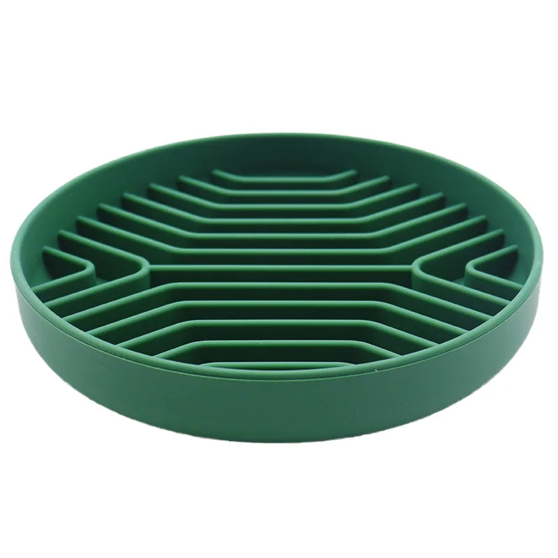 Factory Custom Anti Gulping Anti-Choking Healthy Eating Stop Bloat Silicone Pet Cat Dog Food Feeding Slow Feeder Bowl Dishes