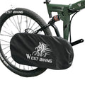 WEST BIKING High-Density Bicycle Accessories Reflective Design Double Metal Zipper Bike Sprocket Cover Tear-Resistant