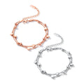 German EPR Packaging New Hot Selling Stainless Steel Stars Boy Girl Charm Bracelet Double Layer Gold Thin Long Chain Bracelets