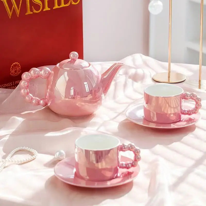 M Light Luxury High-value Pearl Kettle Nordic Style Home Living Room Water Cup High-end Gift Water Set Souvenir