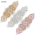 New Designer Ideas Sliver Rhinestone Claw and Pearl Appliques and Trimmings Rhinestone for Dress Belt Sash WRA-491