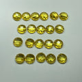 Checkerboard Cut Round 7mm Flat-Back Cut Cubic Zircon Green Garnet Pink Yellow Orange White Amethyst CZ Loose Gemstones