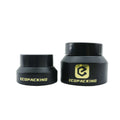 Manufacturer 15g/30g/50g Slope Shoulder Round Matte Screw Cosmetic Containers Cream Black Frosted Glass Cosmetic Jar