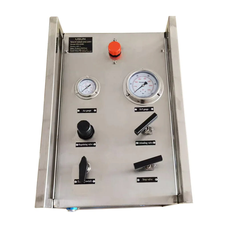 Portable USUN Model:WS-AH170 500-- 1400 Bar High Pressure Air Hydraulic Booster Pump System for Burst Testing
