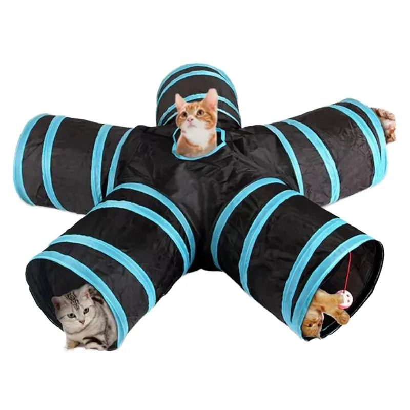 Wholesale Classic Eco-Friendly Polyester Foldable Soft Cat Circle Tunnel Toy Square Detachable Scratcher Bed 3 Way Collapsible