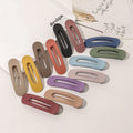 Hot Selling 11cm Frosted Colorful Plastic Bb Clip Women Autumn Winter Hair Pins Girl Geometric Triangle Clips Hair Accessories