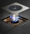 Gray Stainless Steel Easy Clean Prevents Odor Spills Clogging Floor Drain Deodorant and Insect Proof Floor Drain Cover