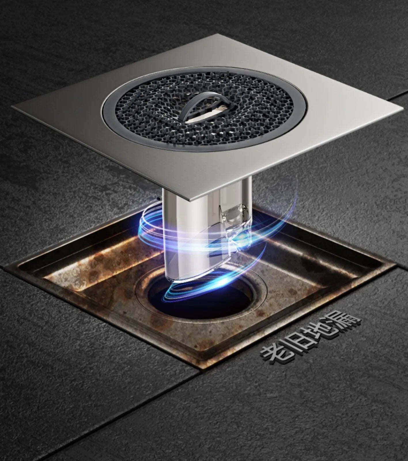 Gray Stainless Steel Easy Clean Prevents Odor Spills Clogging Floor Drain Deodorant and Insect Proof Floor Drain Cover